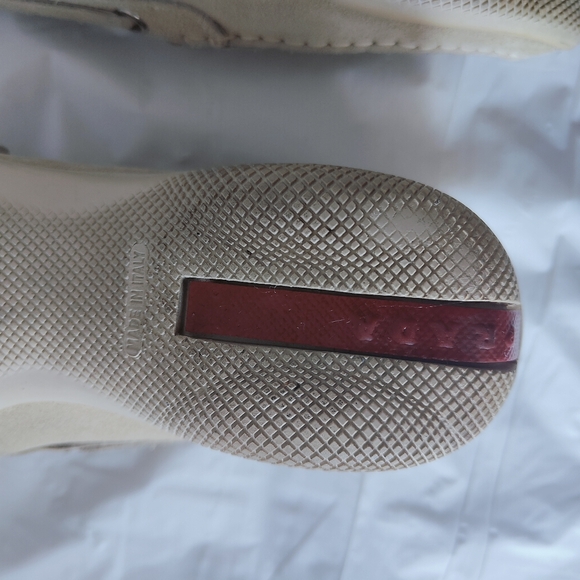 Vintage Prada Women's Beige Suede Buckle Moccasin Shoes w/ COA -Size 35.5/US 5.5 - Picture 10 of 16